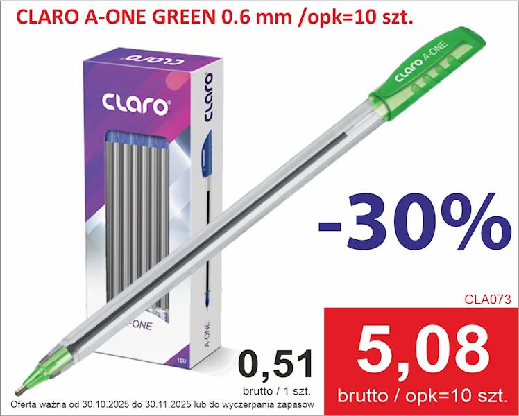 CLARO A-ONE GREEN 0.6 mm /opk=10 szt.