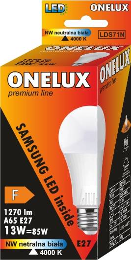..ONELUX E27 A65 13W 1270lm NW 4000K dioda Sams.