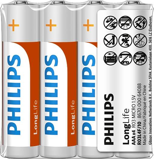 ..PHILIPS LONGLIFE R03 /4 / TRAY /48-144/