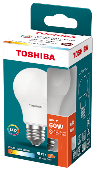 LED TOS.ESENTIAL A60 E27 8W 60W 2700K 806lm/5/80