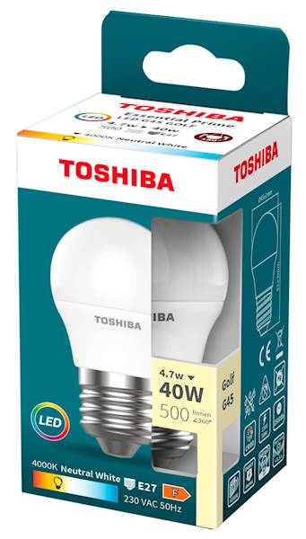 LED TOS.ESENTIA G45 E27 4.7W 40W 4000K 500lm/5/100