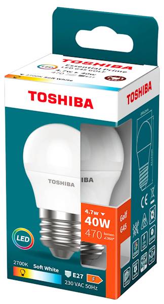 LED TOS.ESENTIA G45 E27 4.7W 40W 2700K 470lm/5/100