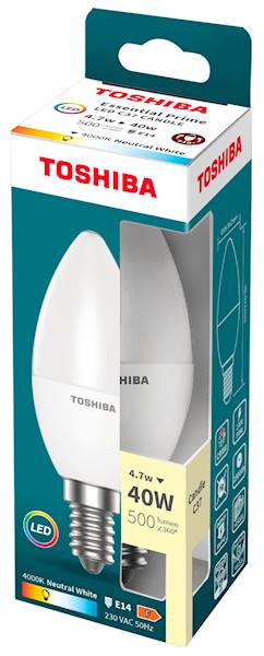 LED TOS.ESENTIA C37 E14 4.7W 40W 4000K 500lm/5/100