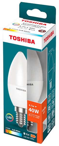 LED TOS.ESENTIA C37 E14 4.7W 40W 2700K 470lm/5/100