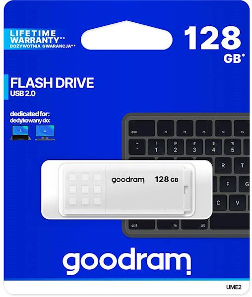 PENDRIVE 128 GB GB GOODRAM USB 2.0 WHITE