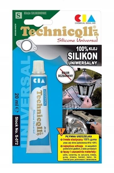 S 072 SILIKON UNIWERSALNY BEZBARWNY 20ML/20