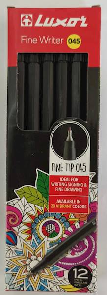 LUXOR FINE WRITER CIENKOPIS BLACK /kpl=12