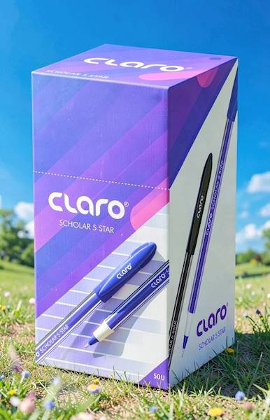 Długopisy CLARO SCHOLAR 5STAR BLACK 0.6mm/op=50szt