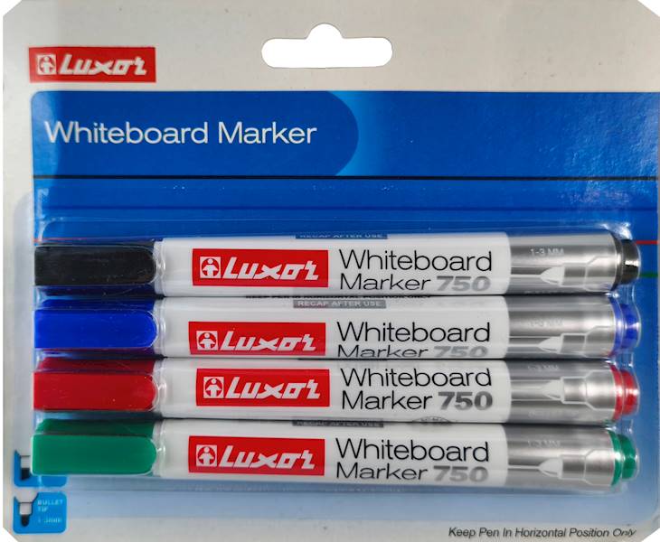 LUXOR MARKER WHITEBOARD 750 MIXcolo kpl=4 sz/12/BL