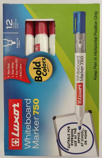 LUXOR MARKER WHITEBOARD 750 RED  /opk=12 szt