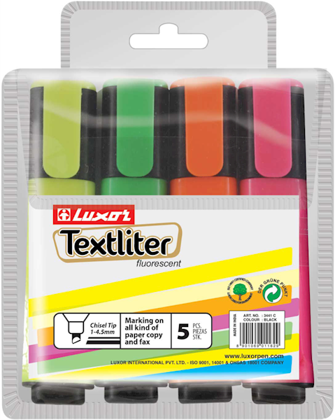 LUXOR TEXTLITER color (4010T) kpl=4 szt /op.12