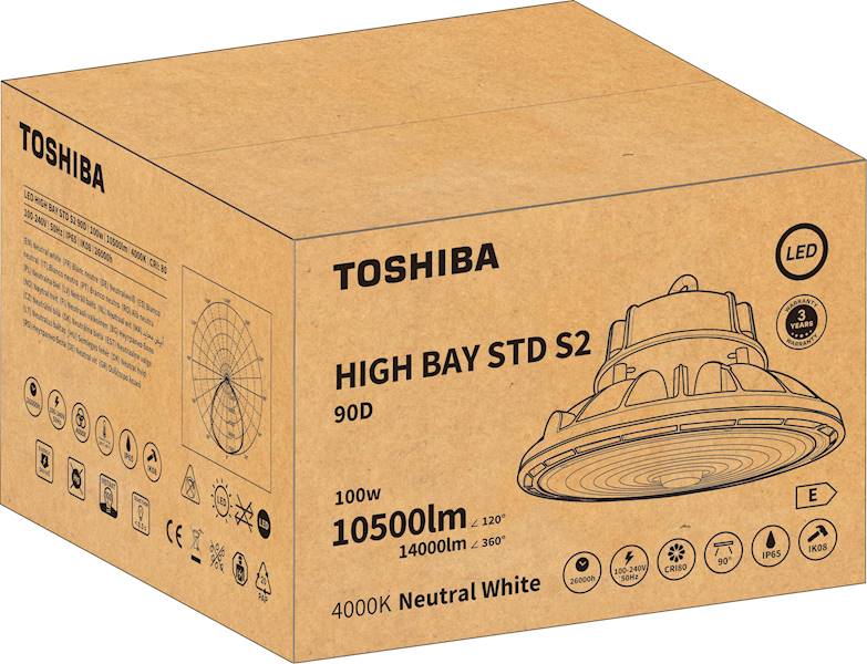 TSB LED  HBAY STDS2 IP65 100W 90D 4000K