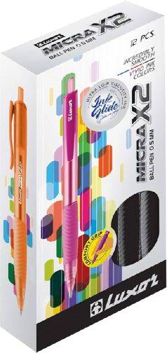 LUXOR MICRA X2  AUT.BLACK 0.7 mm /opk=12 szt.