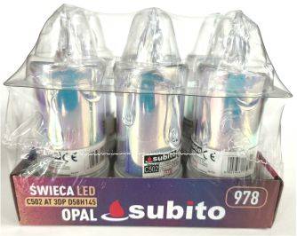 ŚWIECA LED SUBITO  OPAL /6  B/Z 145/978 2XR6 (A)