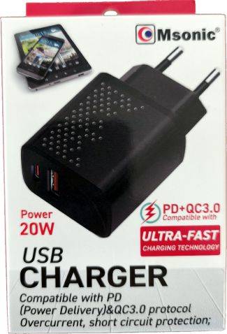 MSONIC ŁADOWARKA 20W USB SMART CHARGER MY6635K