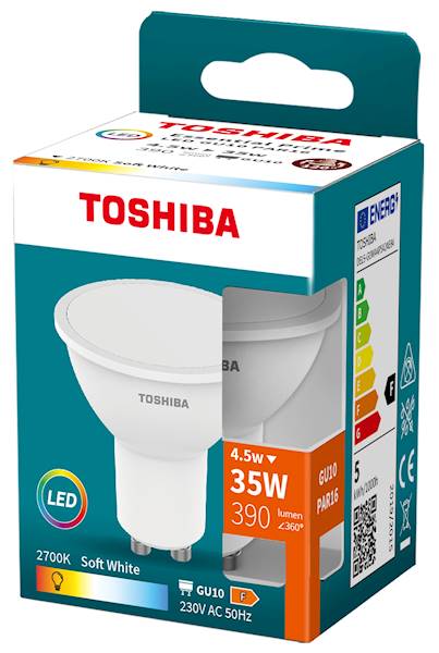 Led TOSHIBA ESEN. GU10 4.5W 345lm 120*2700K40W/150