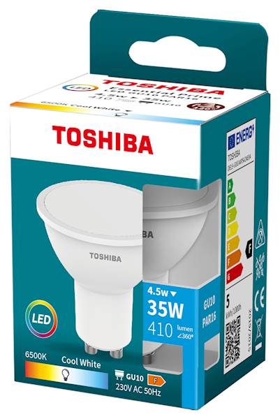 Led TOSHIBA ESEN. GU10 4.5W 365lm 120*6500K40W/150