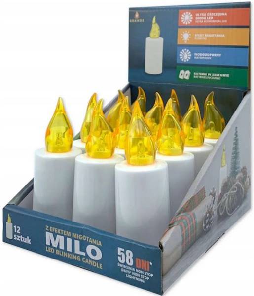 ZNICZ DIOD.2X R6 MINI YELLOW KPL=12 SZT MILO (Z)