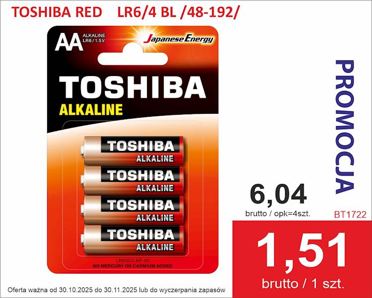 TOSHIBA RED    LR6/4 BL /48-192/