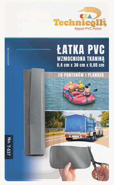 ..T 537 ŁATKA PVC WZMAC. TKANINĄ 8.4CM/30CM/0.55MM
