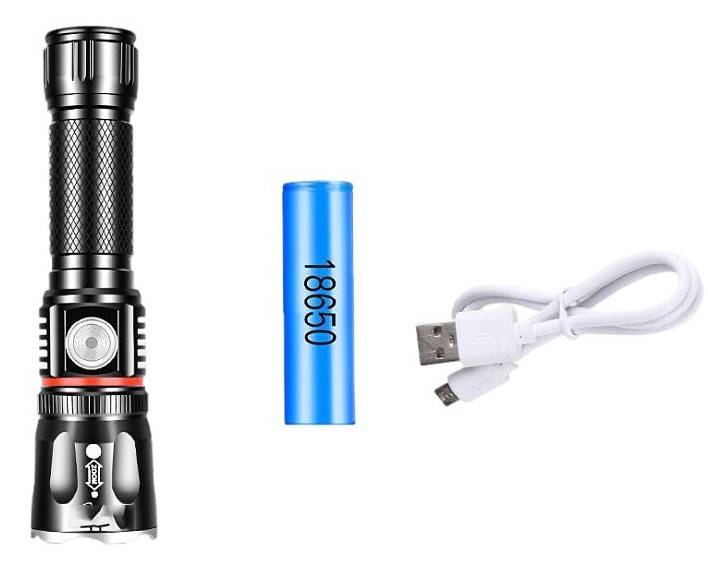 FL4505 LATARKA ONELUX ŁAD.ALUM USB 3W+T6COB  (IM)