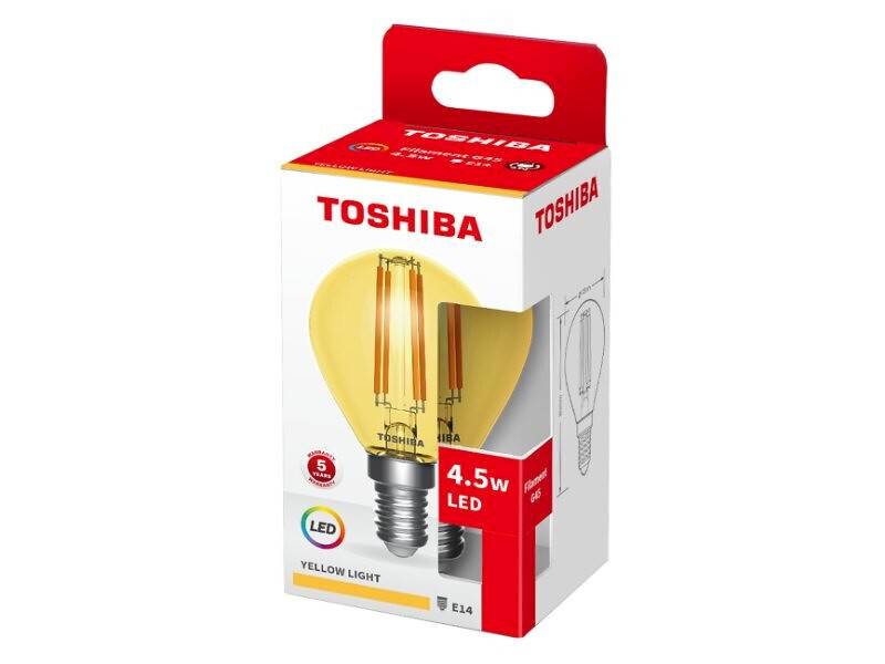 TSB LED TOS.FIL COLOR YELLOW  G45 E14  4.5W