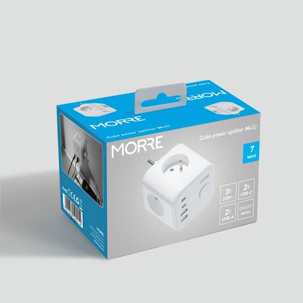 ROZGAŁĘZIACZ KOSTKOWY M-402 2X A+2X USB+3X 220V