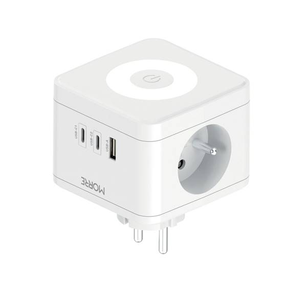 ROZGAŁĘZIACZ KOSTKOWY M-401 USB A+2 C+2X220V świa.
