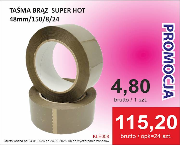 TAŚMA BRĄZ  SUPER HOT 48mm/150/8/24