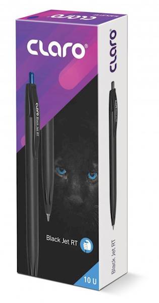 Długopisy CLARO JET  RT BLACK  0.7 mm /opk=10 szt.