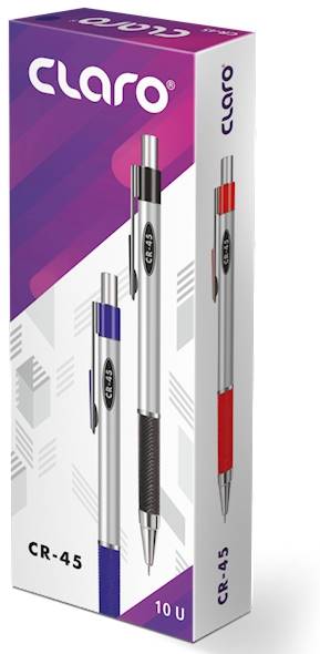 Długopisy CLARO CR-45 BLACK 0.7mm /opk=10 szt.