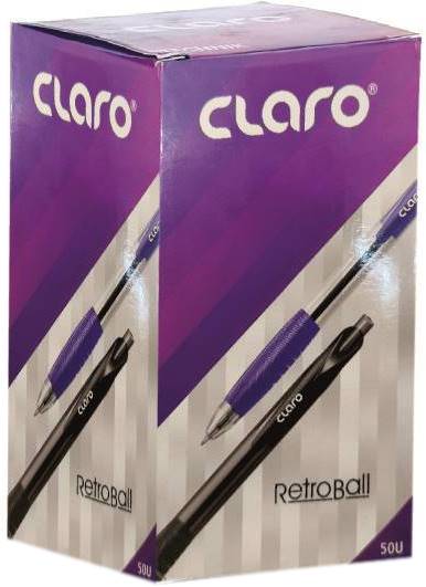 Długopisy CLARO RETRO BALL AUT.BLACK 1mm opk=50szt