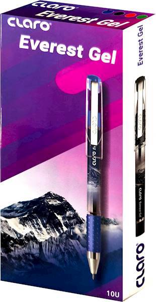 Długopisy CLARO  EVEREST GEL BLUE 0.7 mm opk=10szt