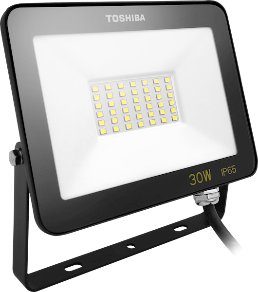 TOSHIBA FLOOD LIGHT 30W 5000K/IP65  BLACK SENSOR