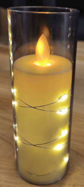 Ś LED A7067 SZKLANKA 5X17.5 CM /12 Z OPLOTEM
