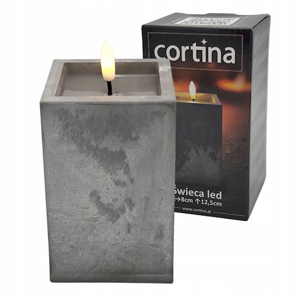 ŚWIECA LED A7112 MARMUR/ 1  PROSTOKĄT XL 2XR6(Z)