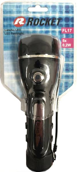 LATARKA ROCKET  GUMA 3LED NA BAT.2XR20 FL17/25