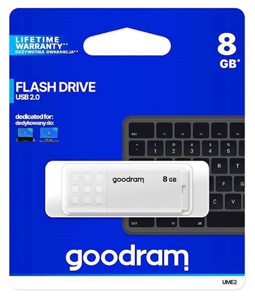 PENDRIVE 8 GB GOODRAM USB 2 0  WHITE