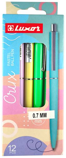 LUXOR CRUX  PEN PASTEl /opk=12  szt.MIX COLOR 0.7m