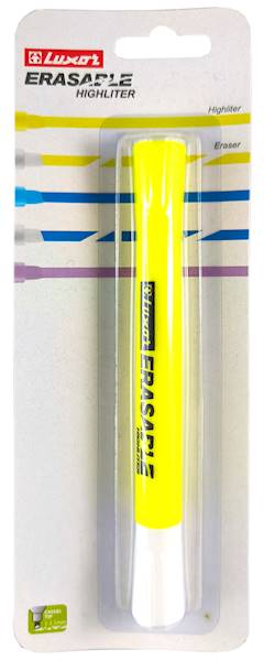LUXOR  HIGHLITER ERASABLE  YELLOW 1 szt/12 zmaz.BL