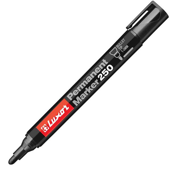 LUXOR PERMANENT MARKER 250/ BLACK/opk=12szt