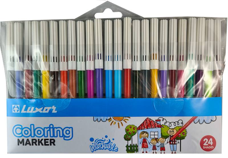 LUXOR FLAMASTER COLOUR MIXcolor /kpl=24/folia