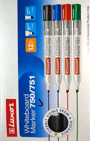 LUXOR MARKER WHITEBOARD 750/751 BLACK/opk=12 szt.