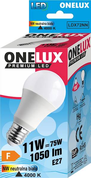 ONELUX LED E27 A60 11W 1050 lm NW 4000K 75W