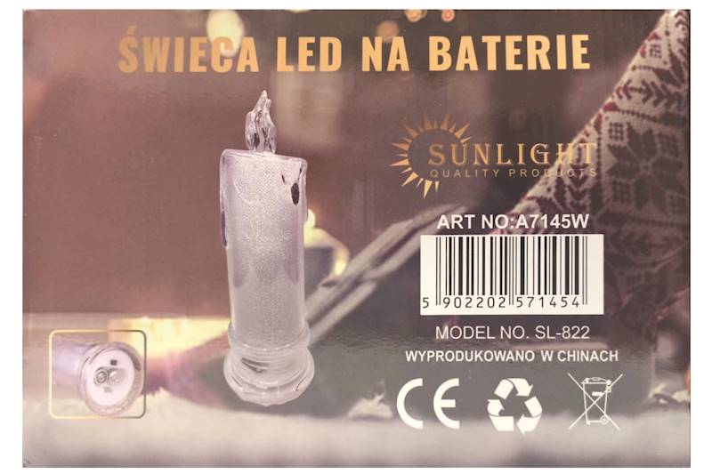Ś LED A 7145 5X17.5 CM /12 O KRYSZTAŁ PŁYWAK B/C