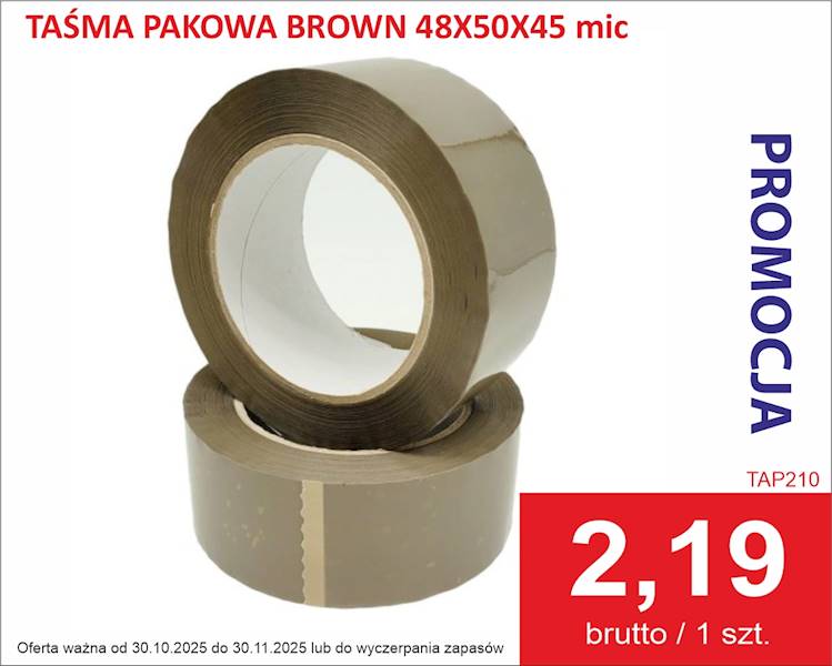 TAŚMA PAKOWA BROWN 48X50X45 mic /6/36