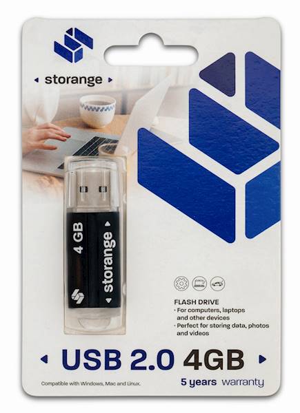 PENDRIVE 4 GB  STORANGE BASIC USB 2 0 BLACK