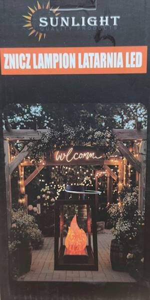 Ś LED A 71660 O36 CZARNY LAMPION CIEPŁE ŚWIATŁO