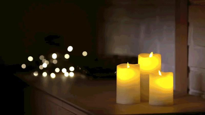 ŚWIECA LED GRANDE Z RUCH. PŁOMIENIEM H 150/4 (Z)