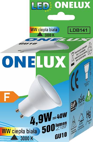 ONELUX LED GU10 4.9W >80 3000K